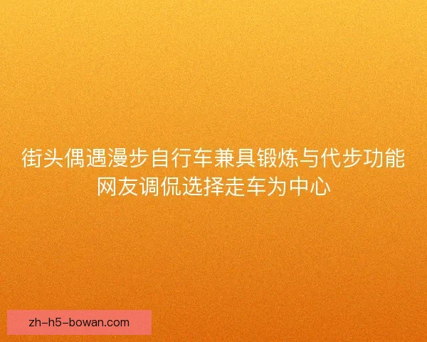 街头偶遇漫步自行车兼具锻炼与代步功能网友调侃选择走车为中心 街头偶遇漫步自行车兼具锻炼与代步功能网友调侃选择走车为中心